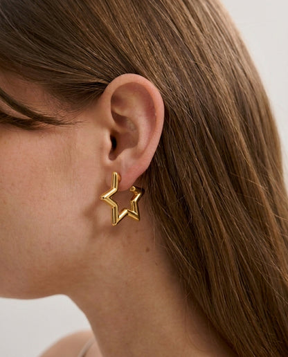 Celestial Puff Studs - Gold