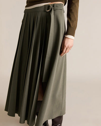 bottomwear,skirts,casual chic, outdoor events, party, vacation, urbanfit,soft girl, summer, streetwear, urban fit, vintage,woven,pleated,relaxed fit,a-line skirt,maxi,flared,mid rise,25070007GG, OY2075