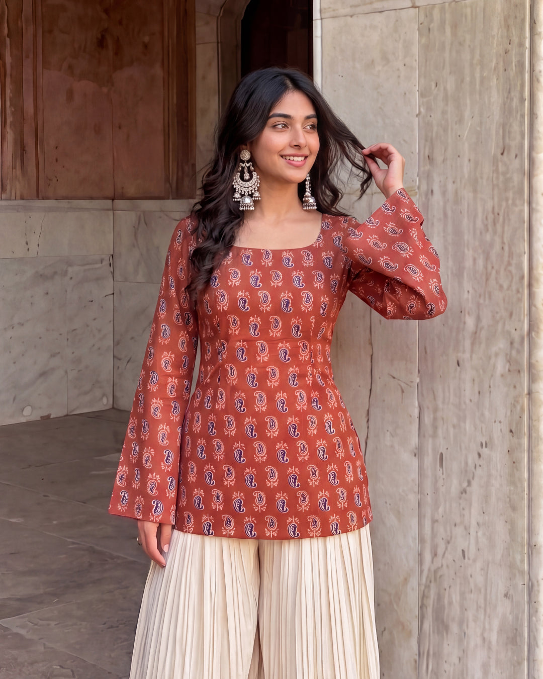 Myra Paisley Print Corset Kurti