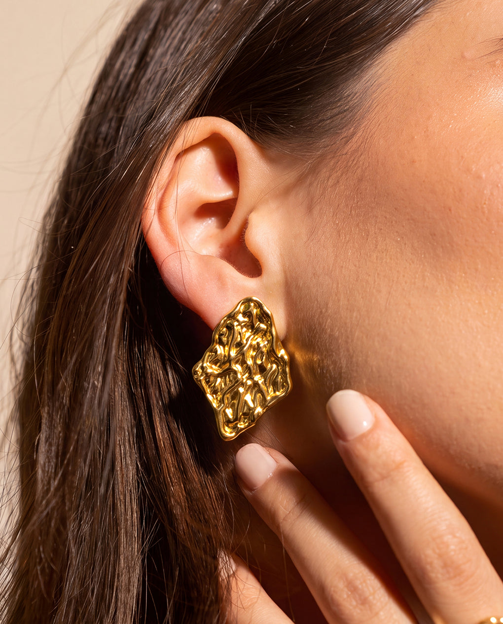 The Terrain Stud Anti Tarnish Earrings - Gold
