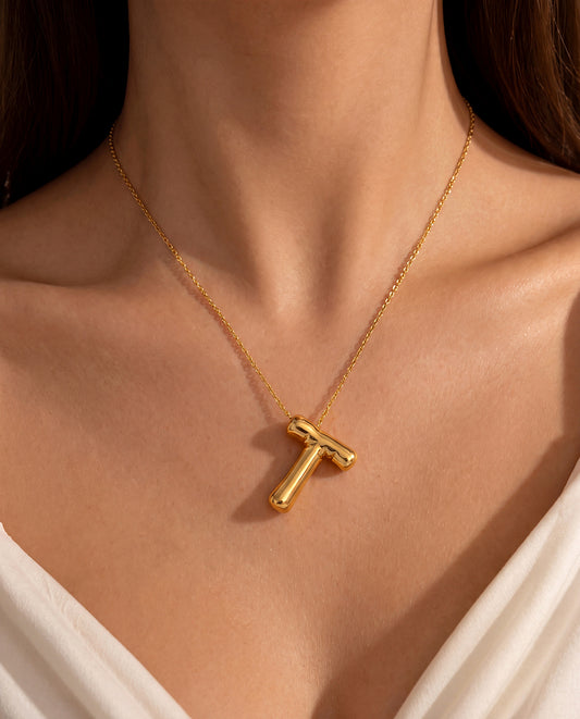 The T Anti Tarnish Necklace - Gold