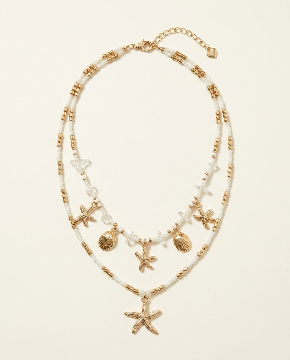 Triple Star Layer Necklace