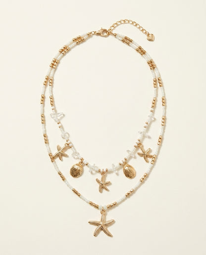 Triple Star Layer Necklace