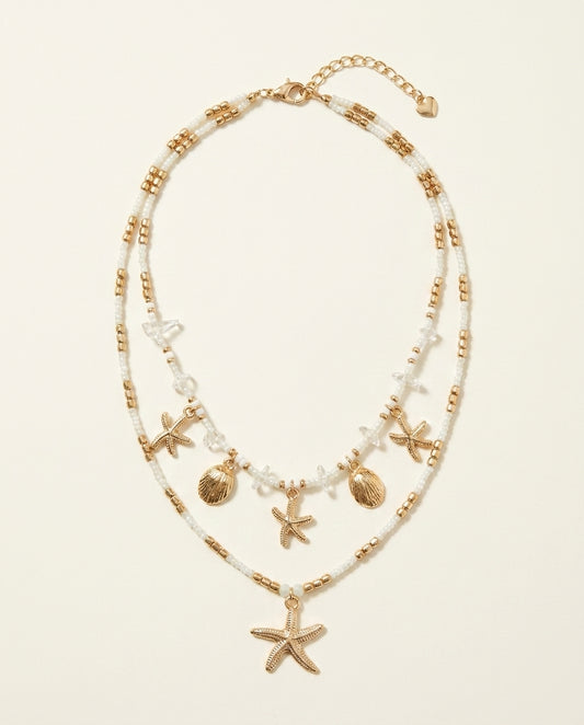 Triple Star Layer Necklace