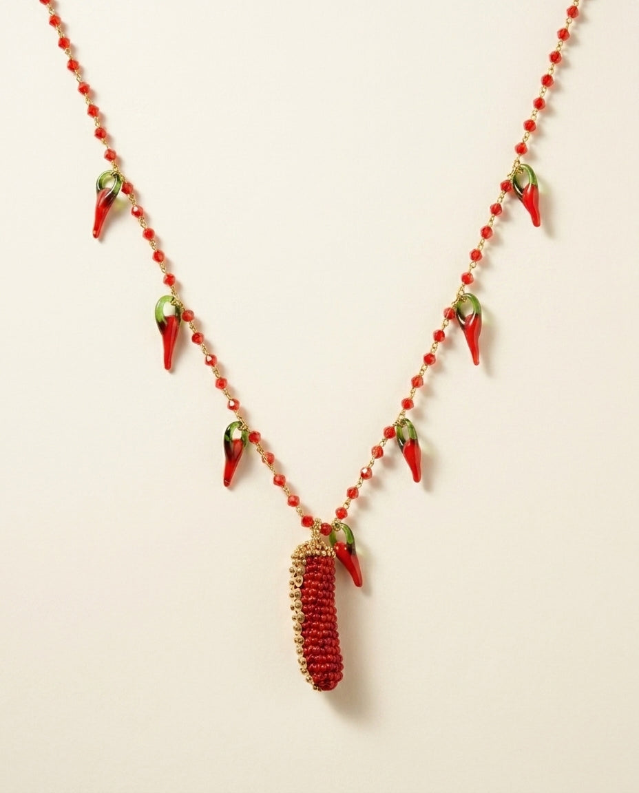 Coral Branch Pendant Necklace