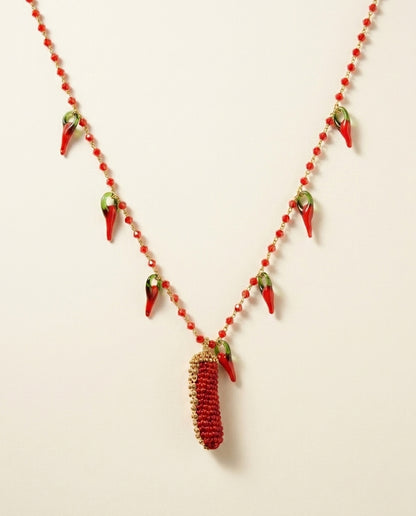Coral Branch Pendant Necklace
