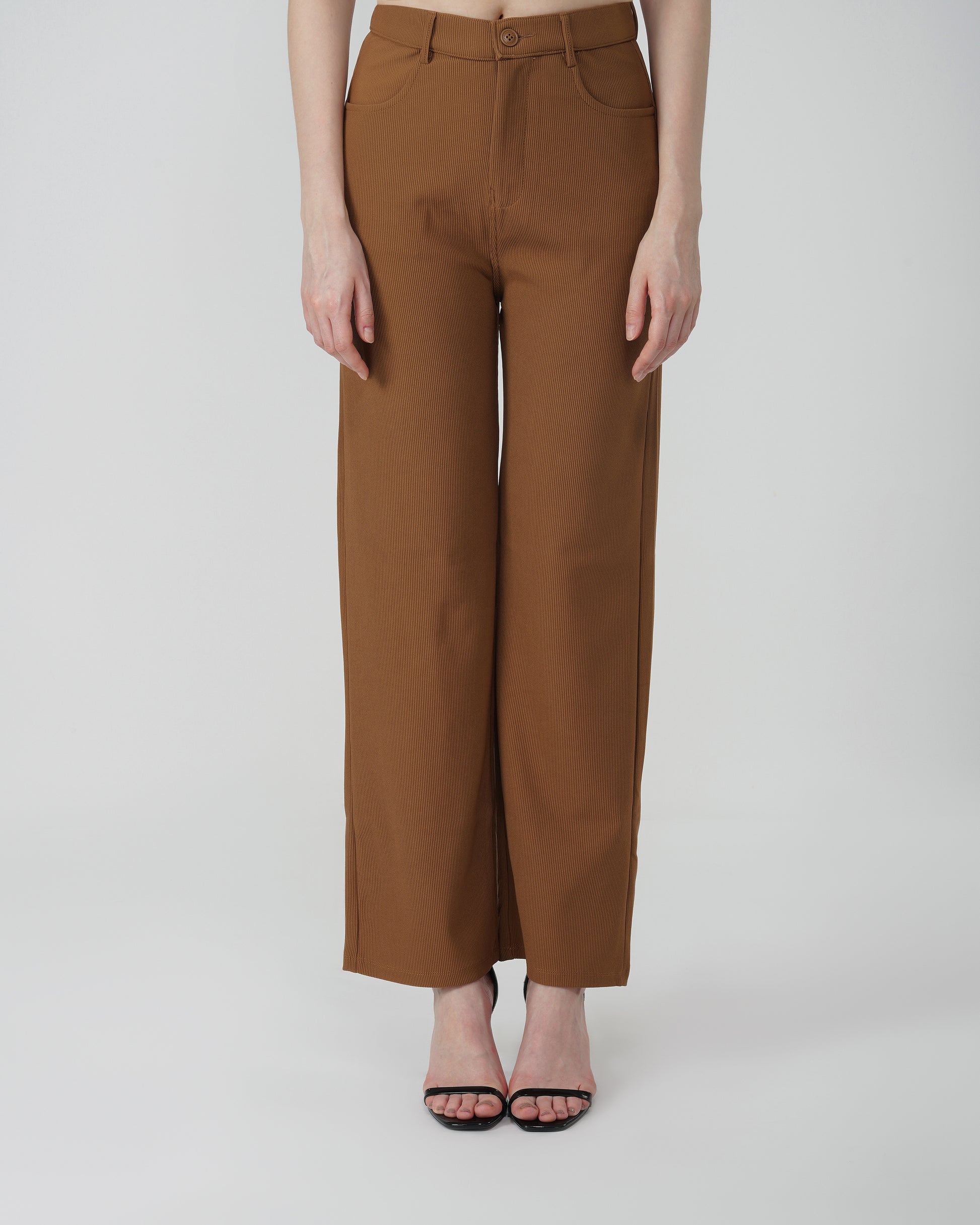 TEXTURED STRAIGHT PANTS,Color: Tan Brown
Fabric: Ribbed
Fit: Straight Fit 
Length: Full Length (41 inches)
Waist: Mid Rise
Closure: Zip & Button
No. of Pockets: 4,bottomwear,pants,semi-formal,woven,ribbed,tan brown,straight fit,straight,full length,mid rise,suited for influencer,textured-straight-pants-tan-brown