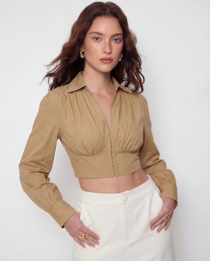 Collared Corset Top