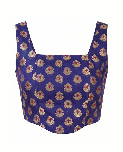 Kashni Purple Brocade Corset Top