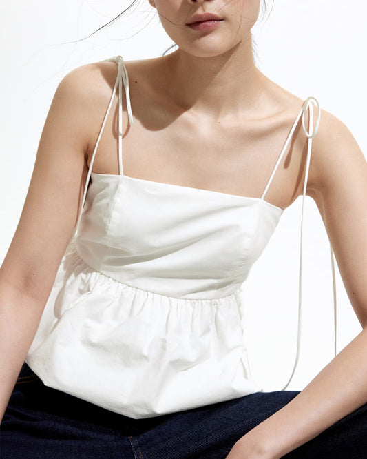 topwear,tops,casual, vacation, outdoor events,bold, glam, minimal, summer,woven,cotton,white,solid,pleated,skinny fit,balloon top,waist length,bubble hem,off shoulder,sleeveless, OY1917, 25060022GG