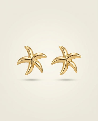 Golden Antitarnish Starfish Studs