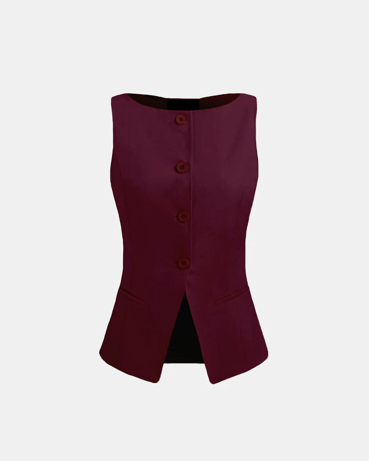 topwear,waist coat,semi-formal,creative workwear,woven,lycra, polyester,,maroon,tailored fit,regular,boat neck,sleeveless