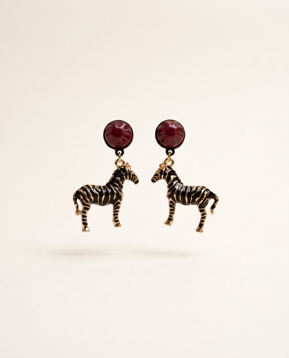 Wild Zebra Drop Studs