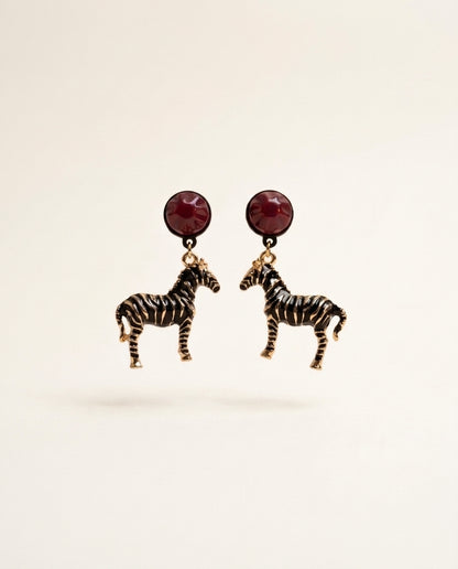 Wild Zebra Drop Studs