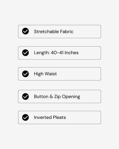 Inverted Pleat Solid Pants