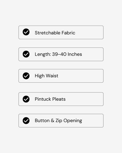 Pintuck Pleats Straight Pants
