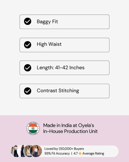 Contrast Stitch Baggy Cargo