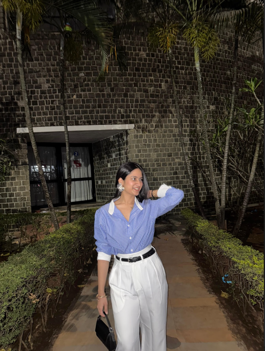 Color Block Pinstripes Shirt