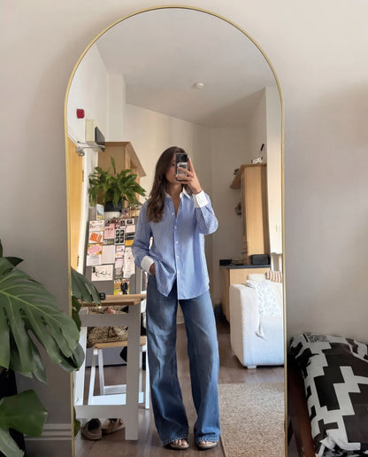 Color Block Pinstripes Shirt