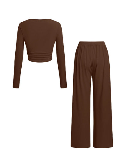 Ribbed Ruched Co Ord Set