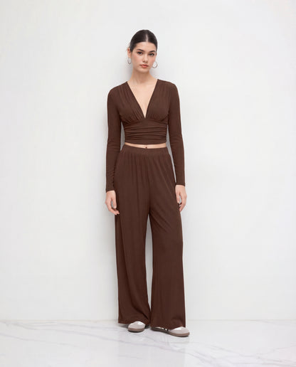 Ribbed Ruched Co Ord Set
