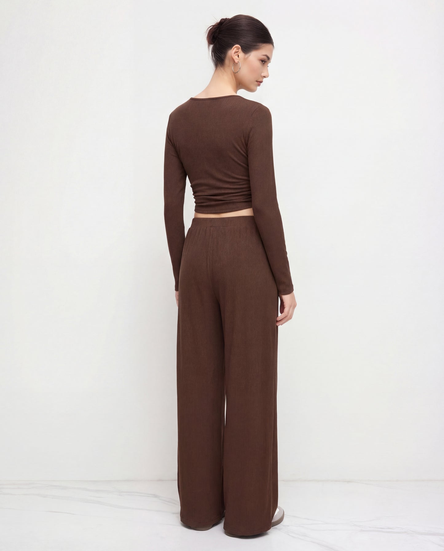 Ribbed Ruched Co Ord Set