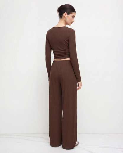 Ribbed Ruched Co Ord Set