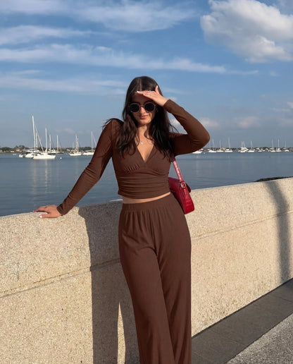 Ribbed Ruched Co Ord Set