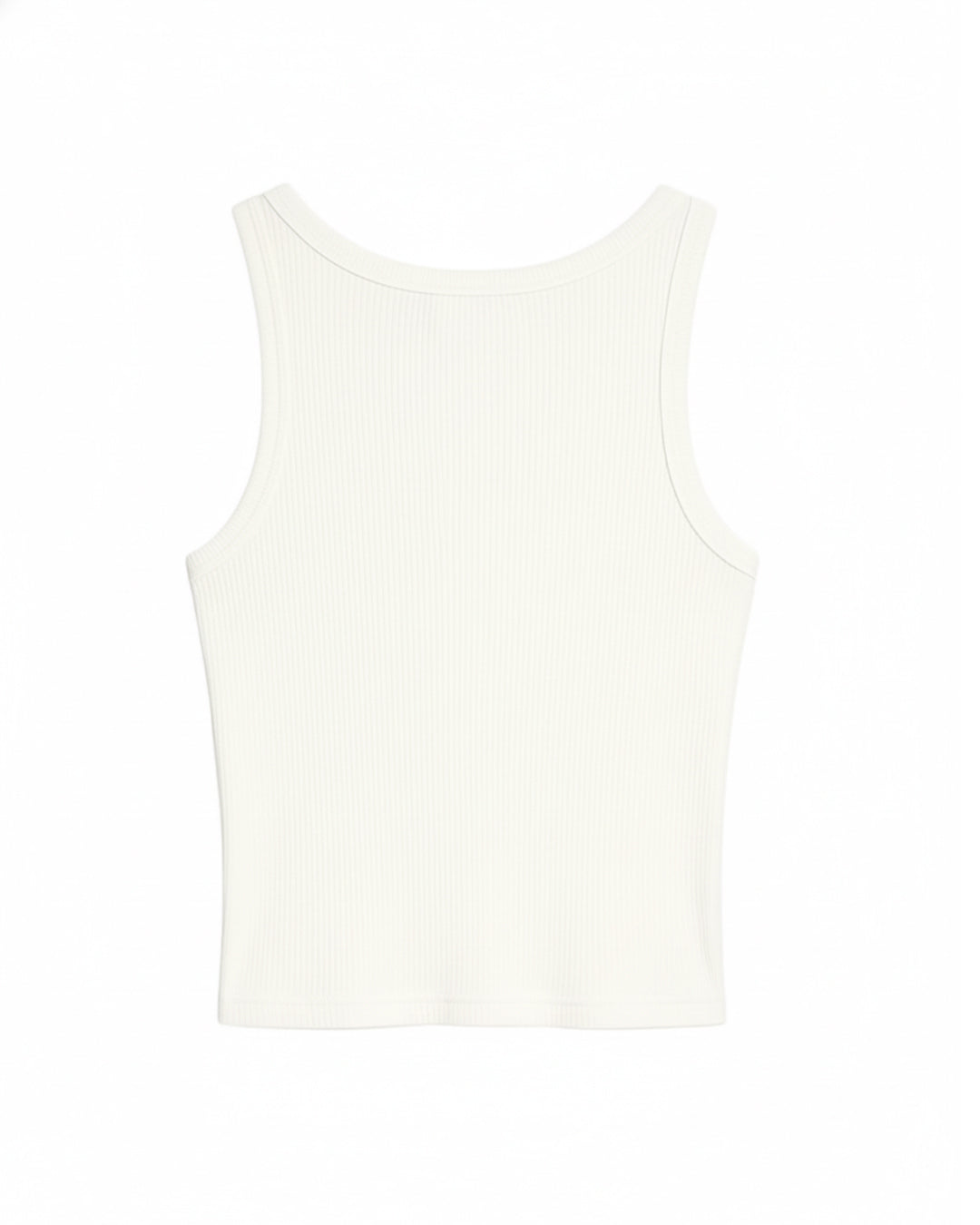 Limoncello Beaded Rib Tank - White