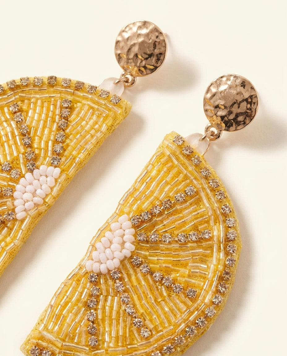 Citrus Slice Drop Earrings