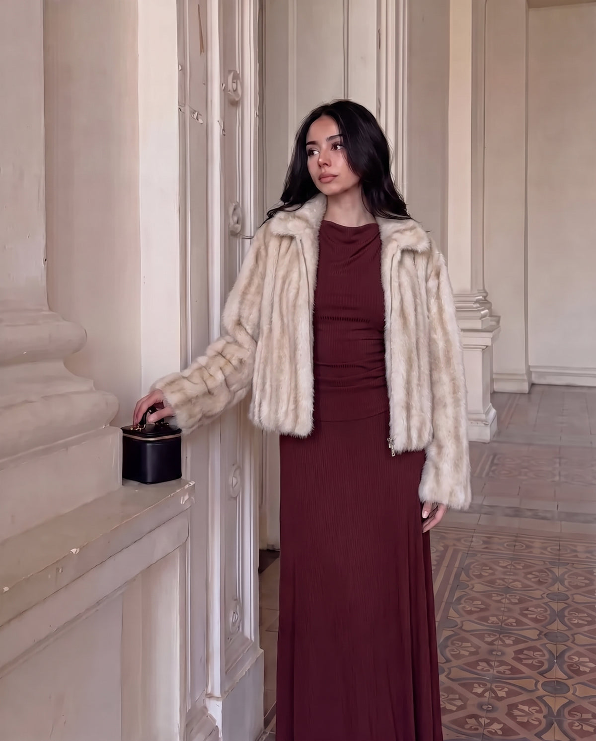 Burgundy Ribbed Co-Ord Set