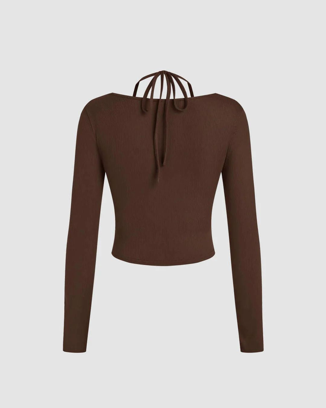 RIBBED HALTER NECK TOP,brown, casual, fitted, halter neck, knitted, long sleeves, regular, ribbed, skinny fit, solid, streetwear, stretchable, summer, tops, topwear,ribbed-halter-neck-top,Color- Brown
Fabric- Ribbed
Fit- Skinny Fit 
Length- Regular
Neck- Halter Neck
Sleeves- Long Sleeves
Print- Solid
Details- Overlap front panels