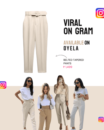 パンツ everyone belted easy pants BEIGE L Tapered Stretch Pants With Belt Beige – Oyela