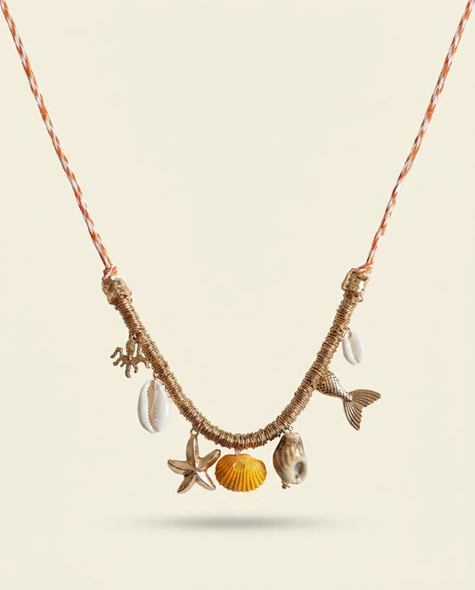 Peachy Shell Duo Necklace