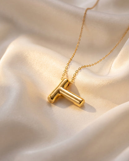 The T Anti Tarnish Necklace - Gold