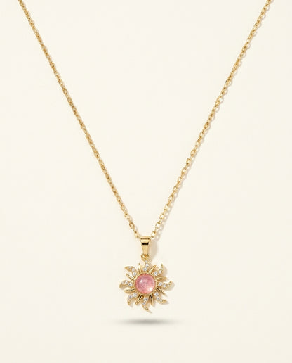 Golden Antitarnish Sunstone Necklace