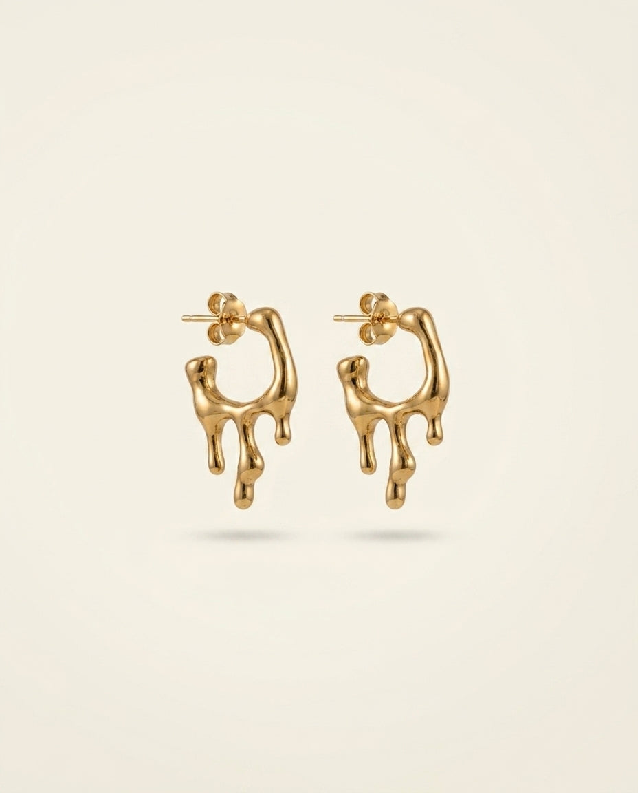 Golden Antitarnish Drip Studs