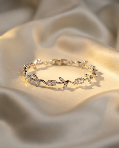 The Crystal Vine Anti Tarnish Bracelet - Silver