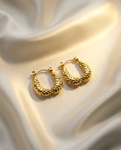 The Terrain Hoop Earrings - Gold