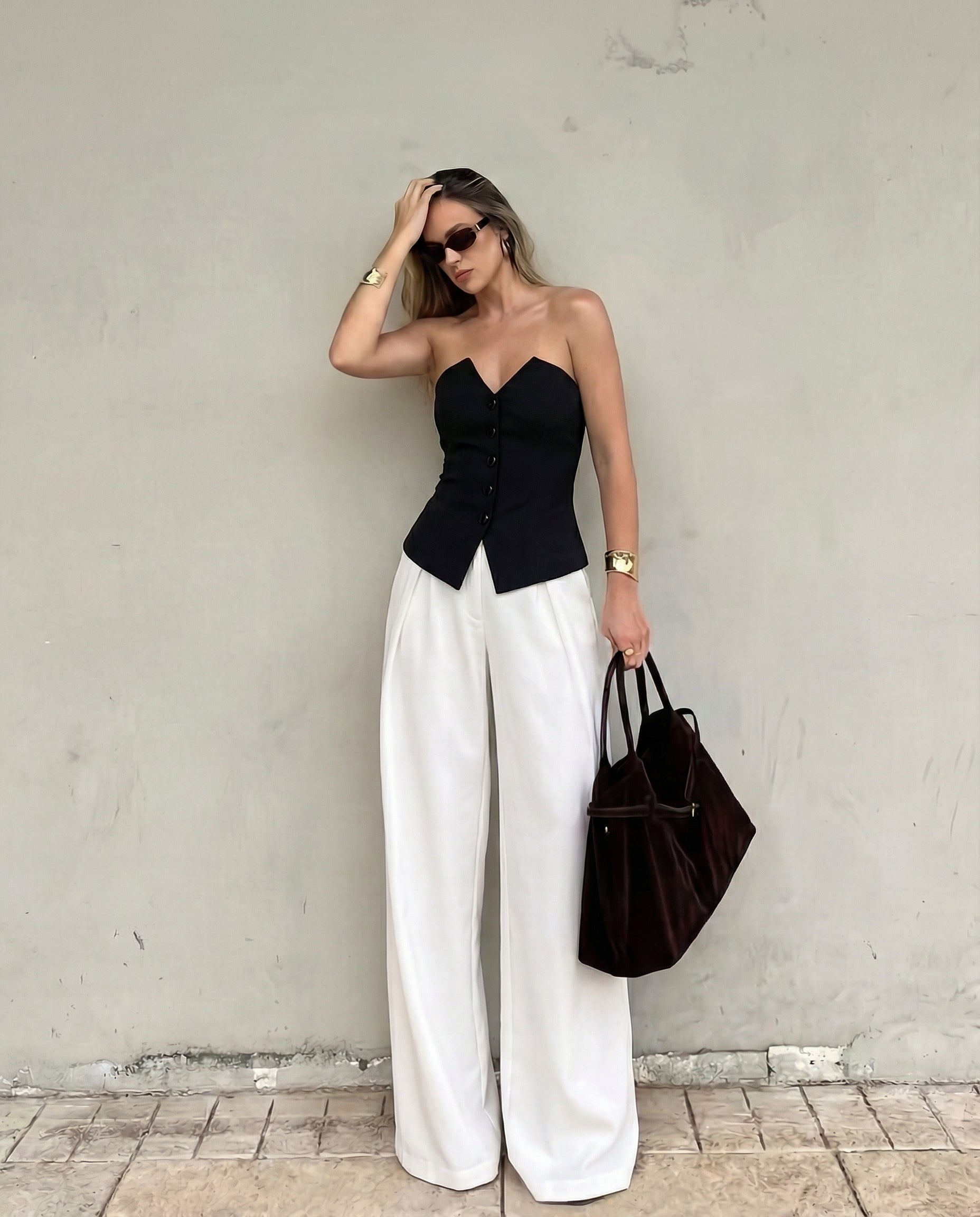 Tailored Corset Style Off Shoulder Top – Oyela