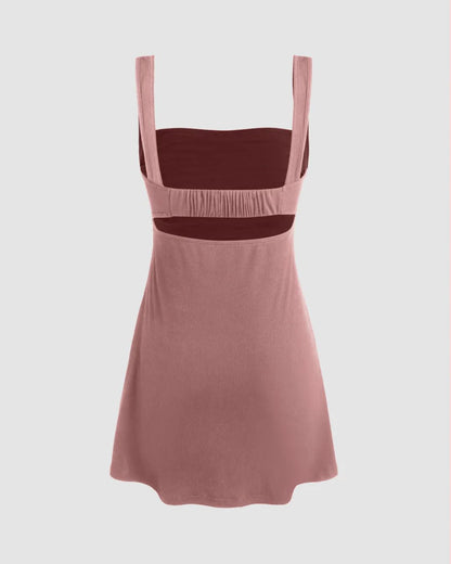 RUCHED A-LINE DRESS,a line, dresses, dusty pink, knitted, mini, regular fit, ribbed, ruched, shoulder strap, sleeveless, soft girl, solid, square neck, stretchable, vacation,ruched-a-line-dress-dustypink,Color- Dusty Pink
Fabric- Ribbed
Type- A-Line
Fit- Regular Fit
Length- Mini
Neck- Square Neck
Sleeve- Sleeveless
Straps- Shoulder Strap
Print- Solid
Details- Ruched