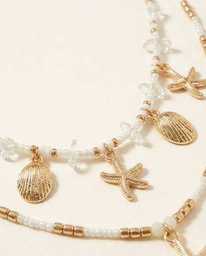 Triple Star Layer Necklace