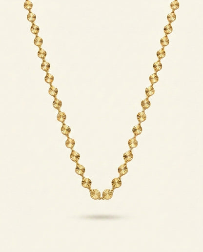 Golden Antitarnish Sunray Disc Necklace