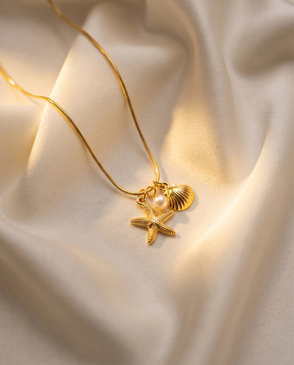 The Shore Charm Anti Tarnish Necklace - Gold
