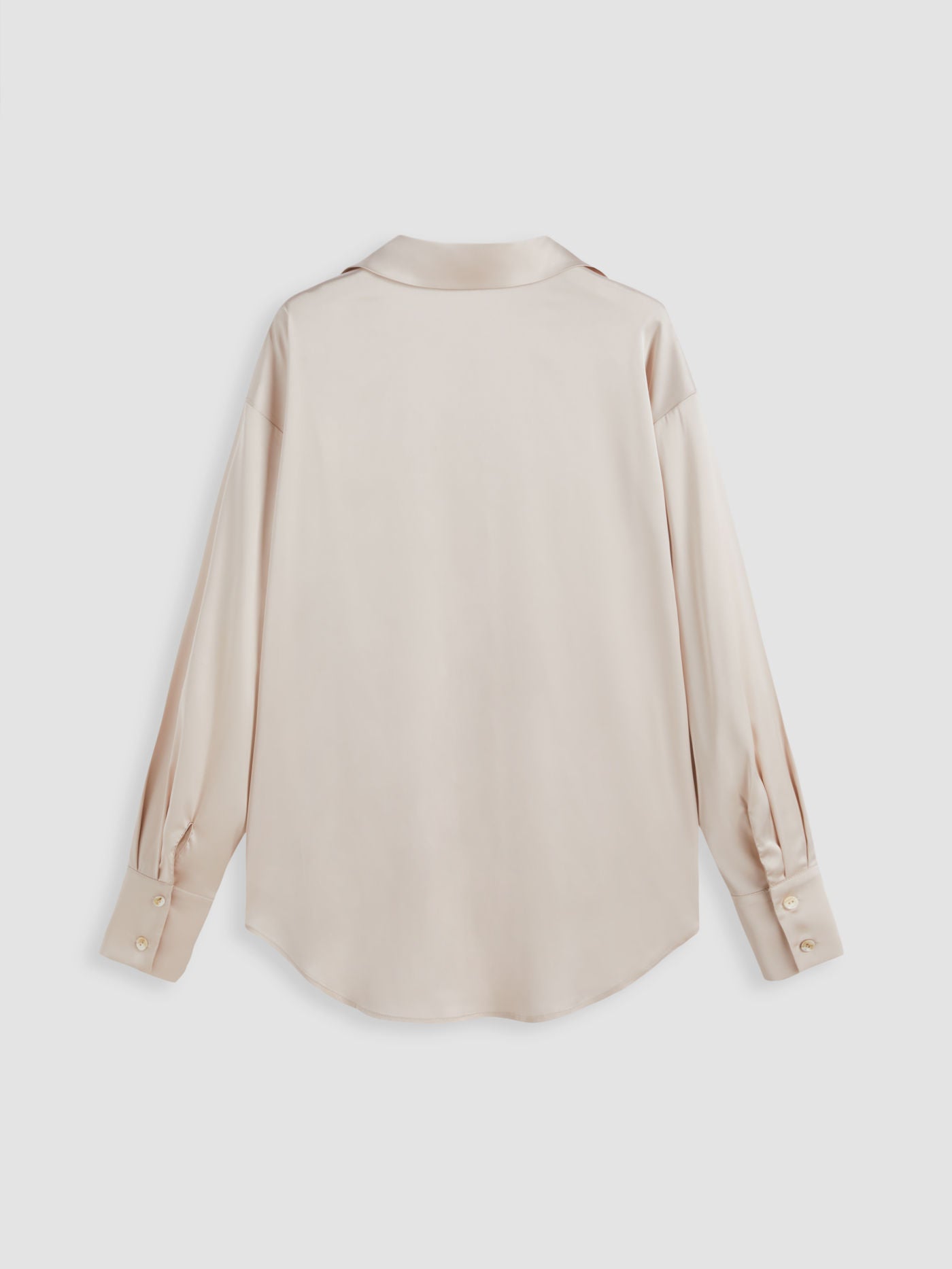Champagne Solid Satin Shirt