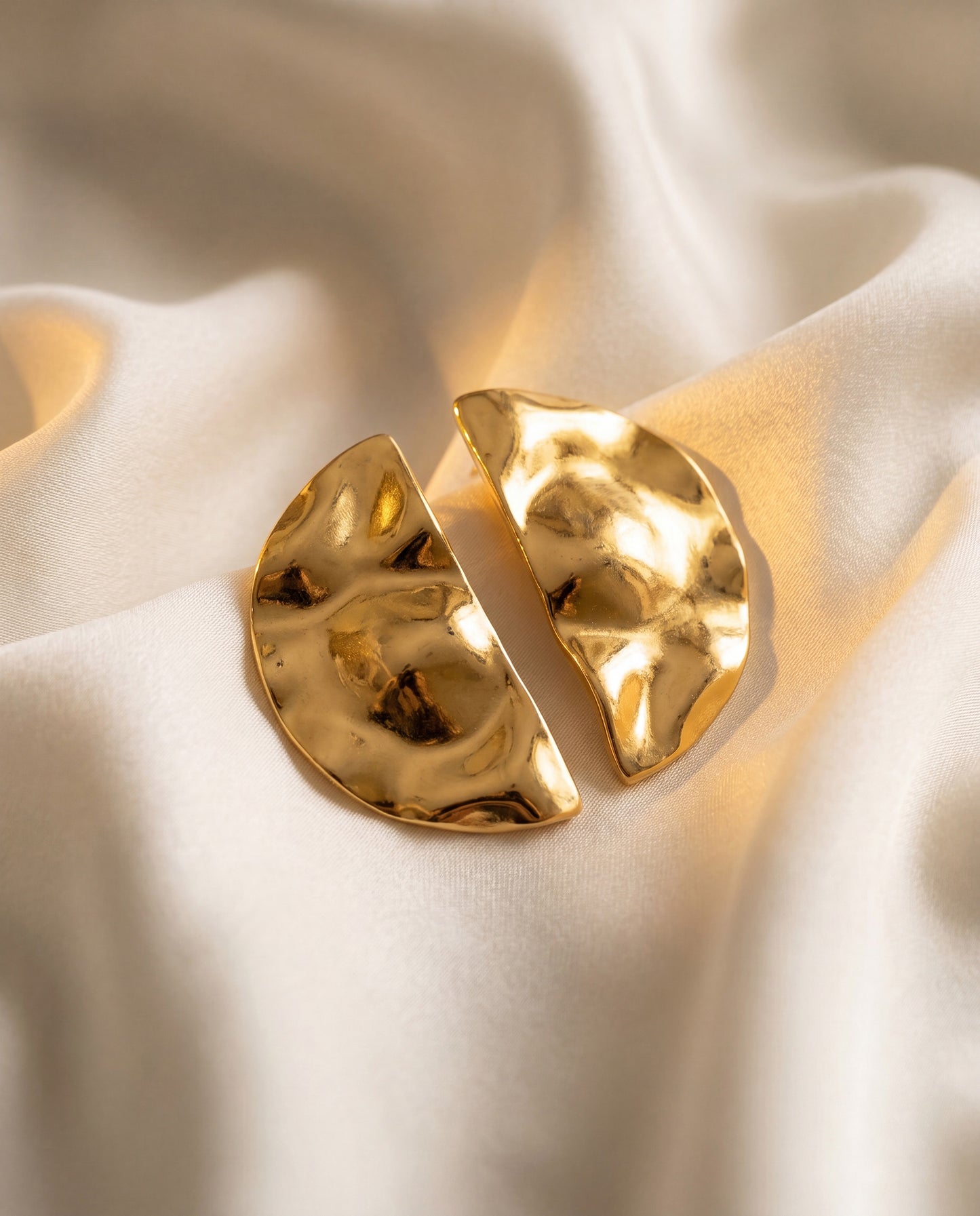 The Lunar Stud Anti Tarnish Earrings - Gold