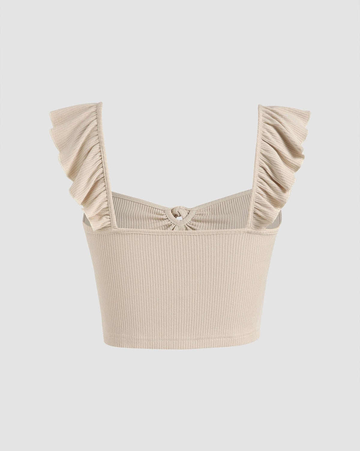 sweetheart-neck-crop-top-beige,SWEETHEART NECK CROP TOP,topwear,tops,casual,streetwear,knitted, stretchable,single jersey,beige,solid,ruched,skinny fit,crop,crop,sweetheart neck,cap sleeves,