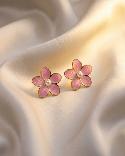 The Petal Stud Anti Tarnish Earrings - Gold