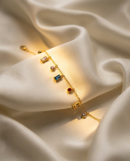 The Jewel Drop Anti Tarnish Bracelet - Gold