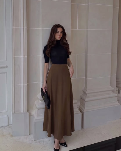 Flared A Line Maxi Skirt